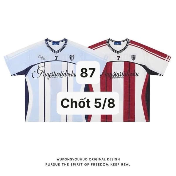 05/08 Áo phông JERSEY số 7 form rộng #N05852 - Đỏ - L