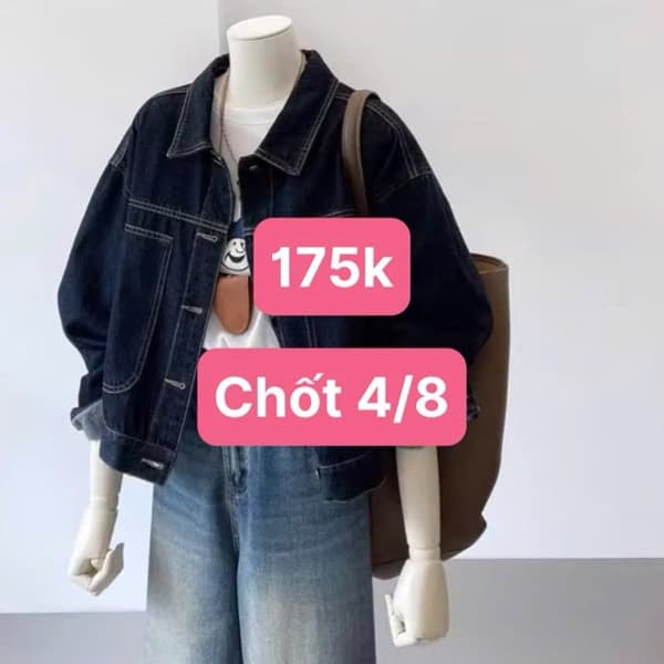 04/08 Áo khoác denim nữ form lửng #M070802 - L