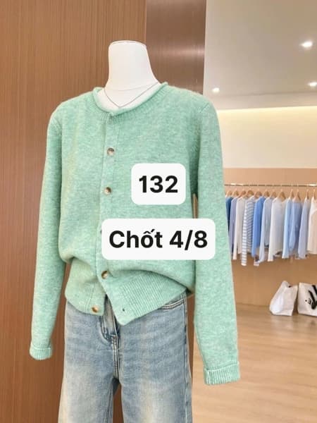 04/08 Áo cardigan tone xanh ngọc #M030823 - L
