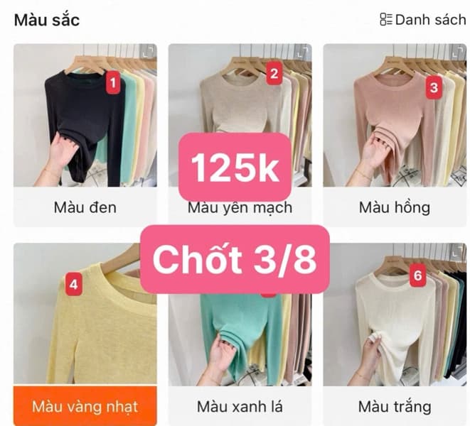 03/08 Áo len mỏng dài tay #N03806 - M4 - L