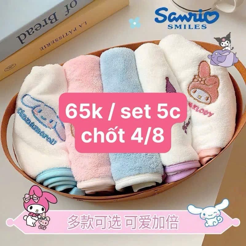 04/08 Set 5c khăn mặt KUROMI #N040802