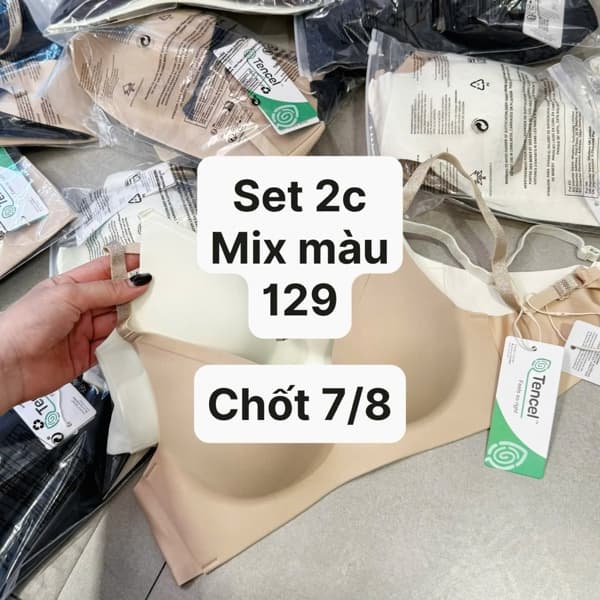 07/08 Set 2c áo ngực không gọng By Tencel #L7805 - 36