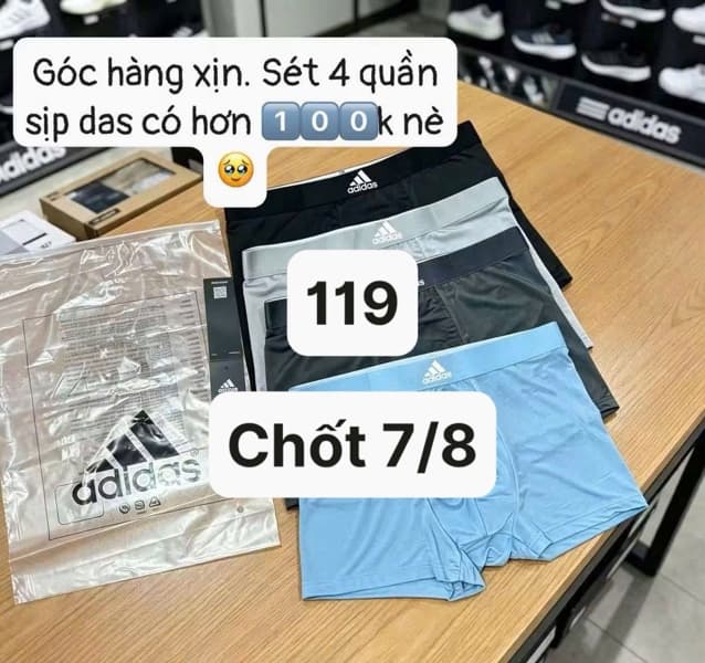 07/08 Set 4c quần sịp đùi ADIDAS nam #846 - 2XL