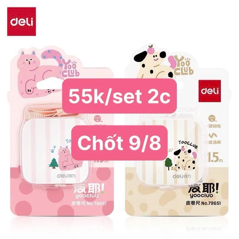 09/08 Set 2c thước dây DELI #M050825