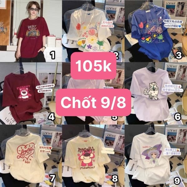 09/08 Áo phông hình hoạ tiết #N09831 - M2 - XL