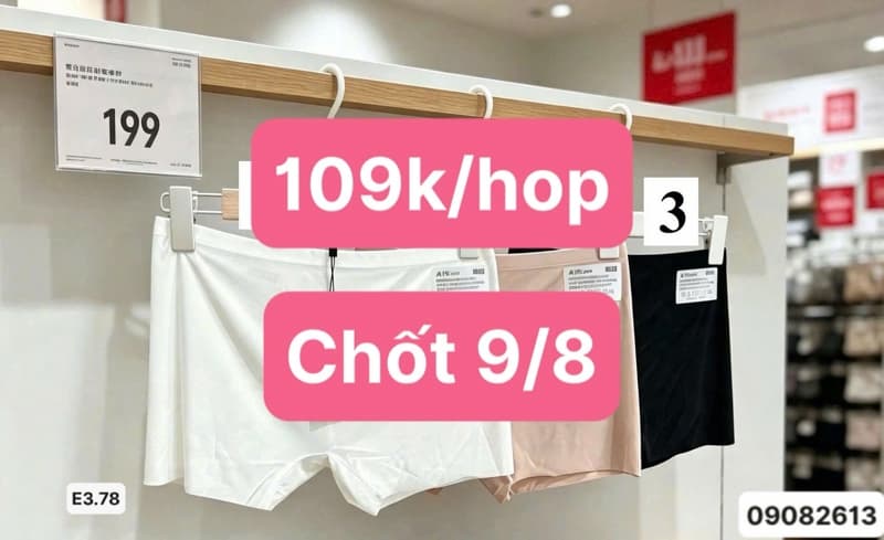 09/08 Hộp 3c quần bảo hộ băng lạnh UNI #N09828 - L