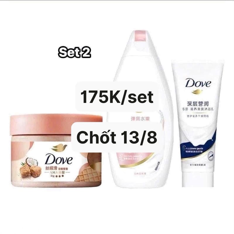 13/08 Set 3 món DOVE thơm mịn màng #N13837
