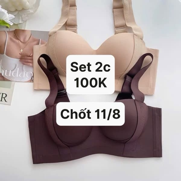 11/08 Set 2c áo ngực nửa cúp (giá 1c) #M110840 - Trắng - 36