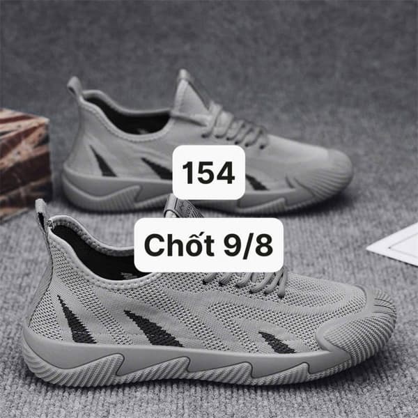 09/08 Giày thể thao lưới thoáng khí nam #N09819 - Xám - 39