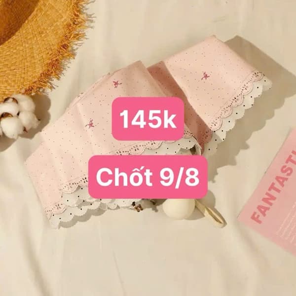 09/08 Ô gấp tự động hoạ tiết viền ren #N09812 - Trắng
