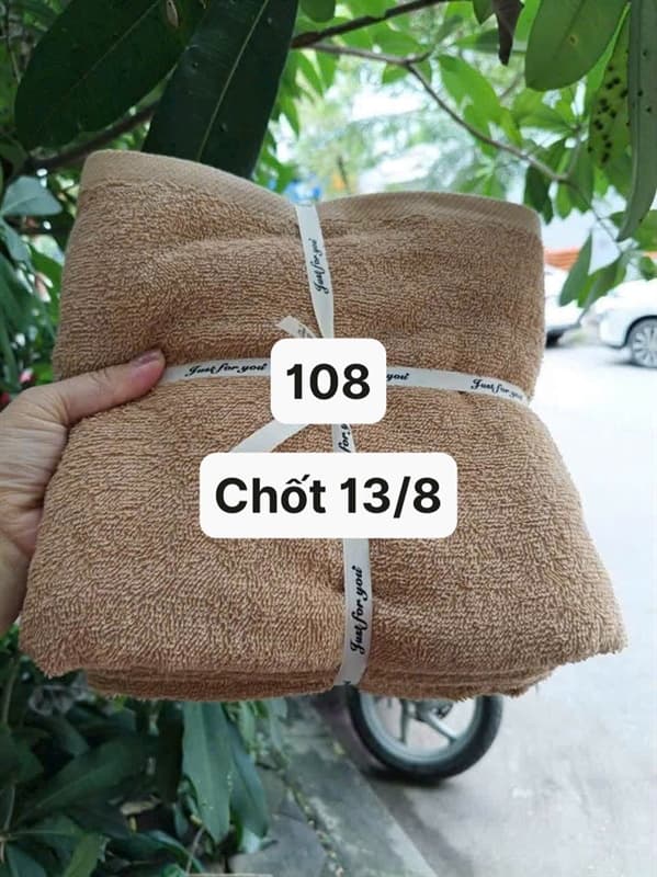 13/08 Khăn tắm CANI tone nâu cam #L13801