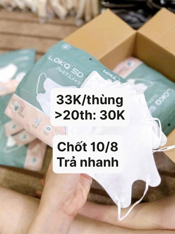 10/08 Set thùng khẩu trang #L10804