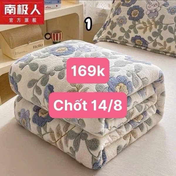 14/08 Chăn lông tuyết hoạ tiết #N14834 - M3
