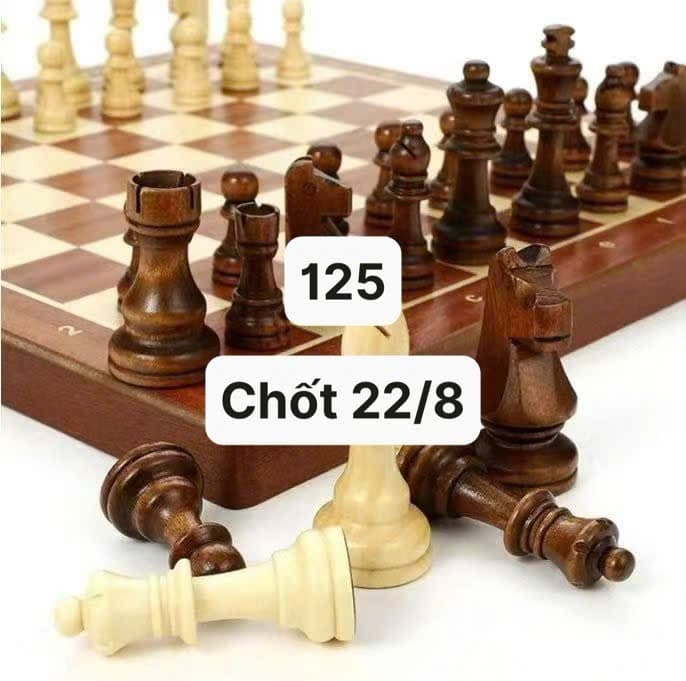 22/08 Bộ cờ vua gỗ sồi xuất Mỹ #L22801