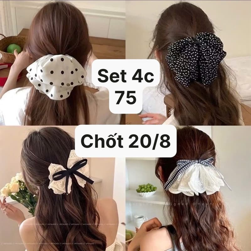 20/08 Set 4c kẹp tóc phong cách tiểu thư #M200846