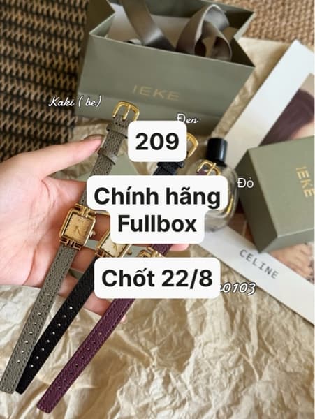 22/08 Set đồng hồ đeo tay IEKE #0103 - Đen