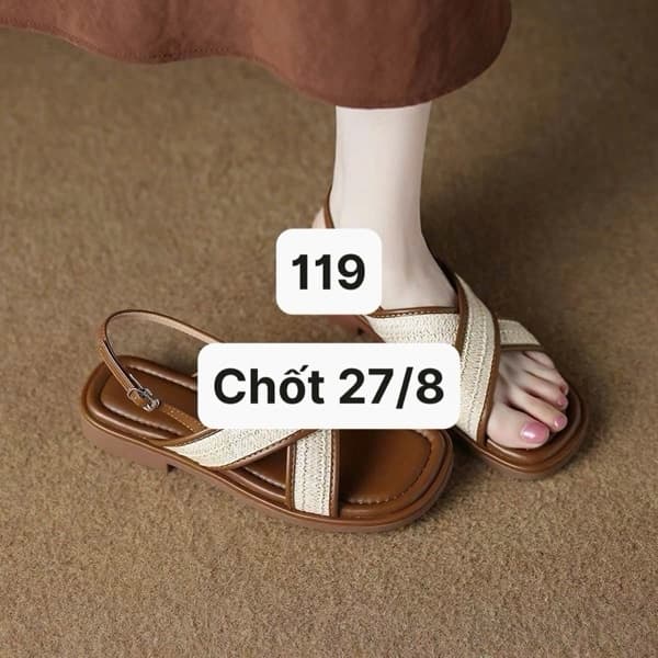 27/08 Sandal nữ quai chéo #M290838 - Đen - 36