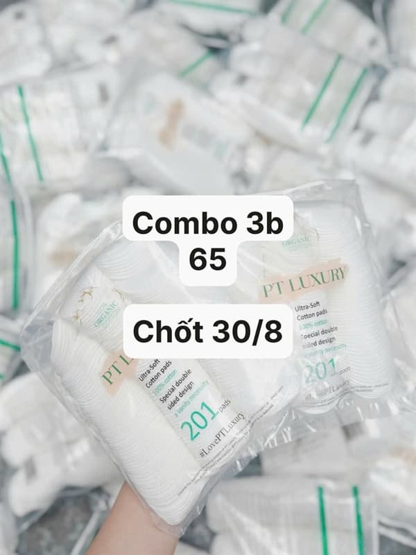 30/08 Set 3b bông tẩy trang #L30804