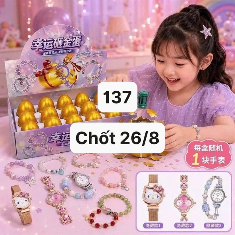 26/08 Box 12 quả trứng đập kèm búa cho bé #L26802