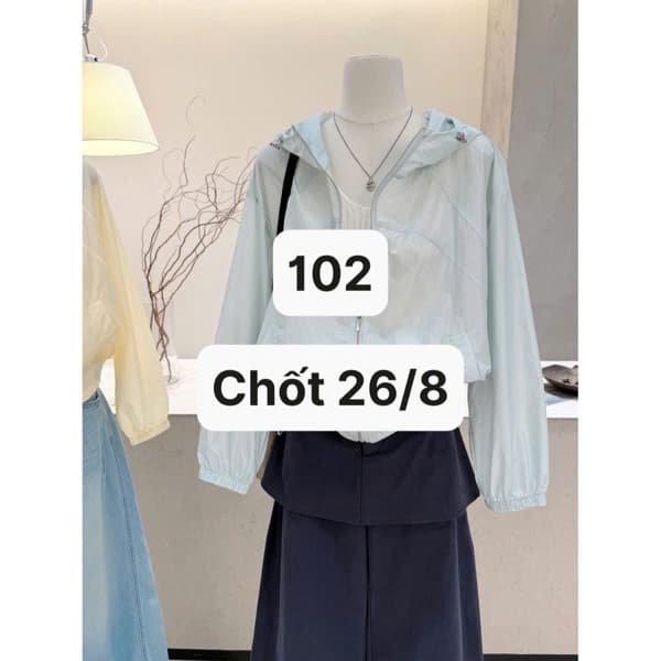 26/08 Áo khoác gió mỏng nhẹ #M260820 - Vàng - S