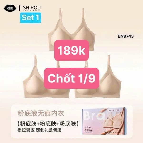 01/09 Set 3c áo bra SHIROU #N01940 - Set 3 - XL