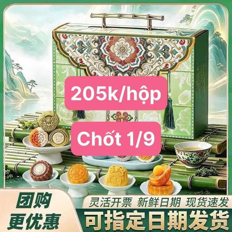 01/09 Set hộp bánh trung thu siêu xịn #N01922
