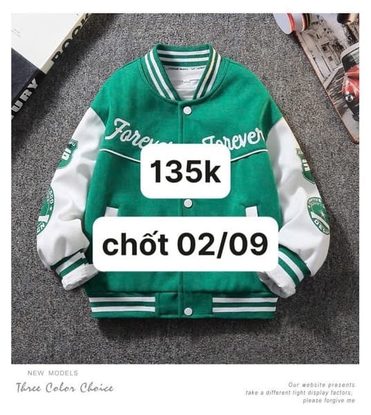 02/09 Áo khoác bomber bé trai #N02904 - Đen - 160
