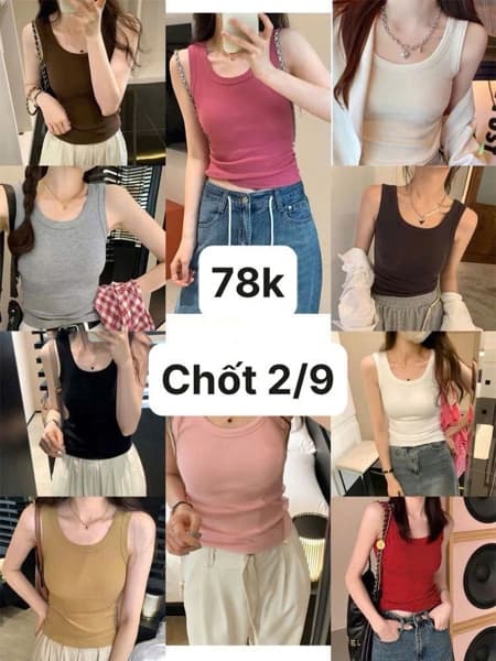 02/08 Áo sát nách kèm bra #N02943 - m5 xám