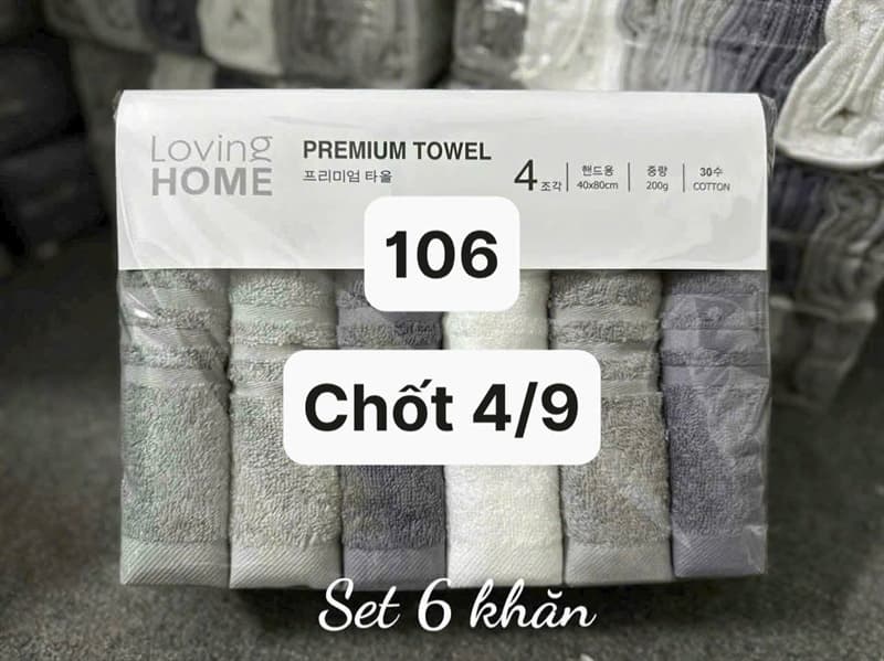04/09 Set 6 khăn Loving Home #L4905