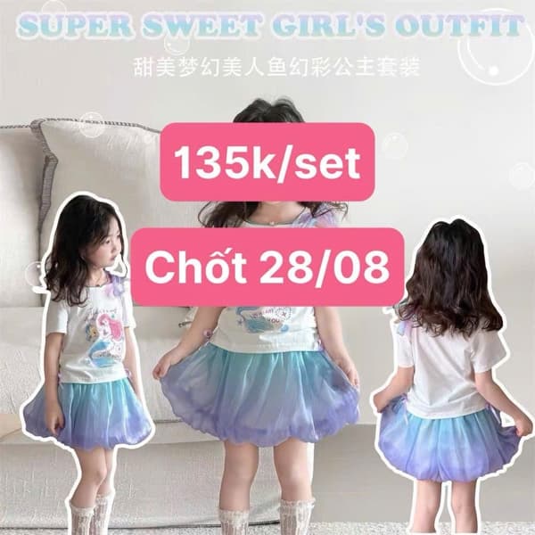 28/08 Set đồ công chúa ARIEL cho bé #N28815 - 130