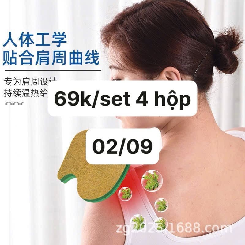02/09 Set 4 hộp dán lá ngải trị đau nhức #N02947