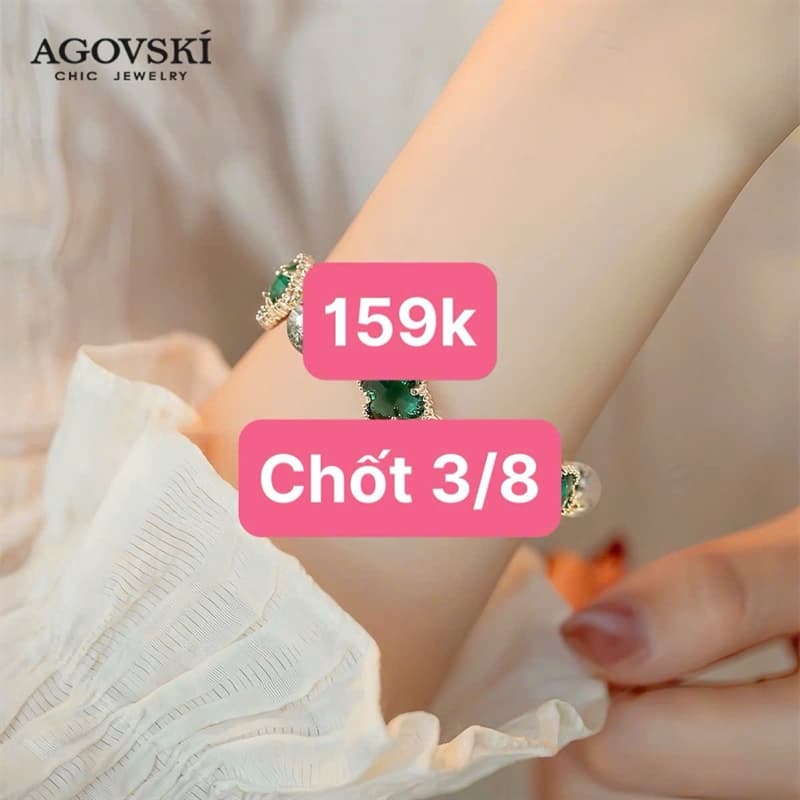 03/08 Vòng tay cỏ 4 lá Agovski #N03846