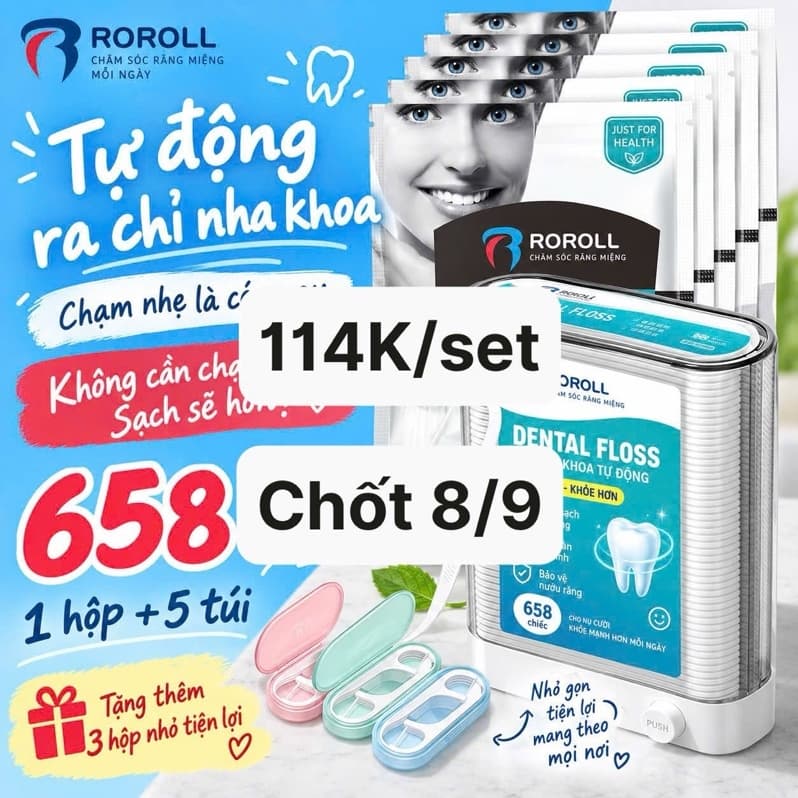 08/09 Set hộp chỉ nha khoa nhấn #L8902