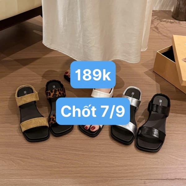 07/09 Sandal đế xuồng quai đơn #N07934 - M1 - 37