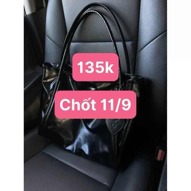 11/09 Túi tote da màu đen #N11936