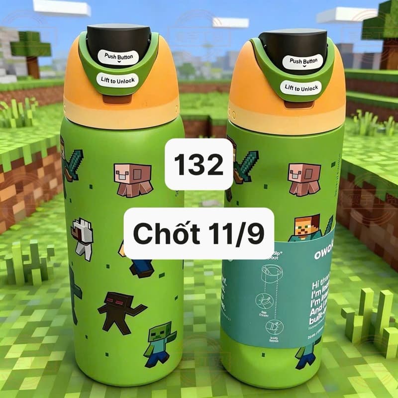 11/09 Bình nước giữ nhiệt OWALA phiên bản MINECRAFT #L11901
