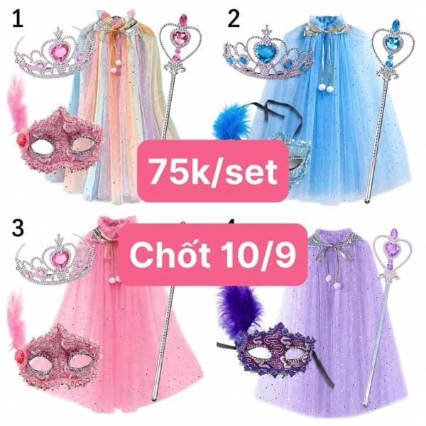 10/09 Set phụ kiện công chúa cho bé #N100919 - Set 2