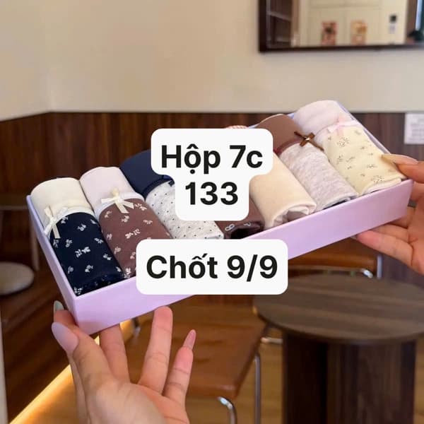 09/09 Hộp 7c quần chip hoa nhí #L9902 - M/L