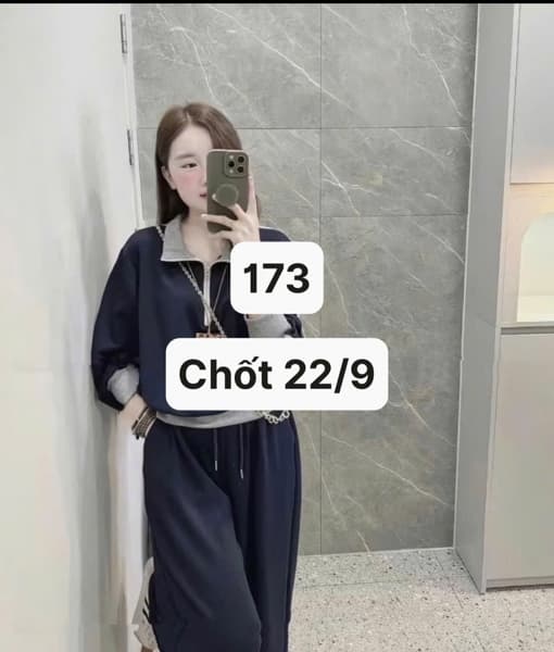 22/09 Bộ nỉ cổ trụ dài umi 2 da #U0527 - M
