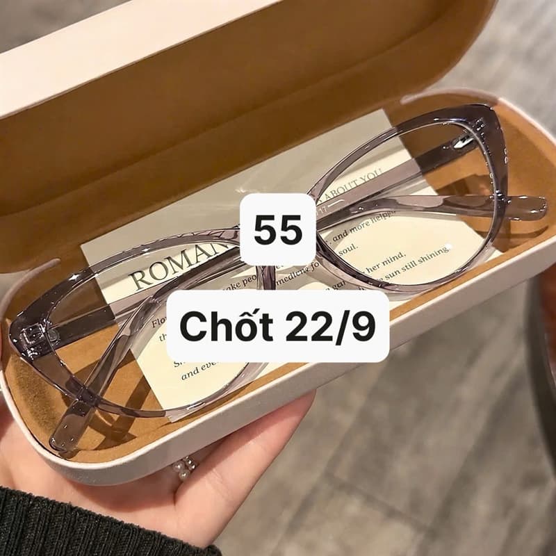 22/09 Kính form mắt mèo tone xám #L22902